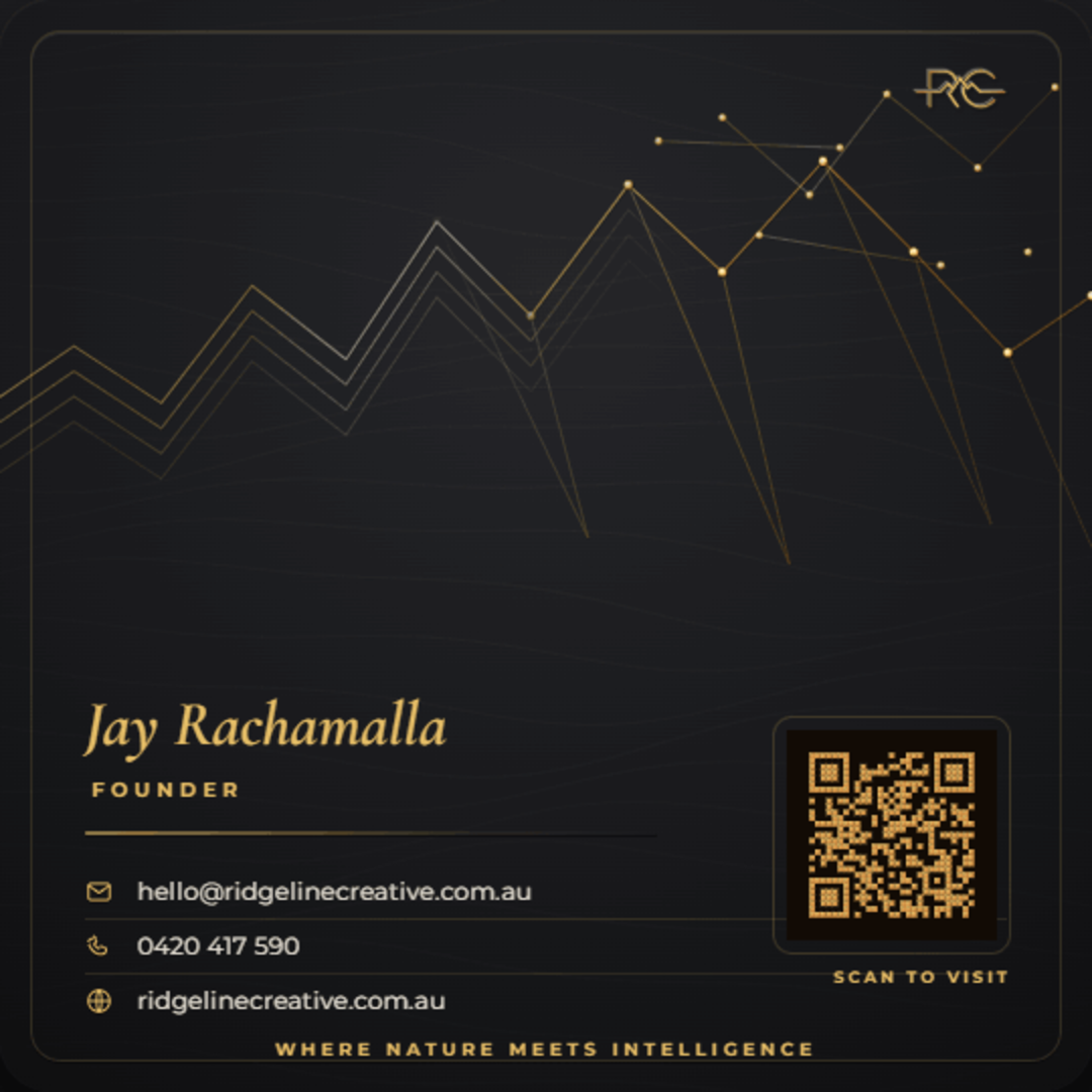 Jay Rachamalla, Founder — contact card back